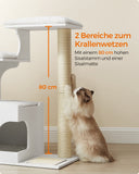 NEU Katzenkratzbaum 86 cm mit Höhle und Säule weiß