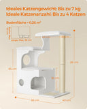 NEU Katzenkratzbaum 86 cm mit Höhle und Säule weiß