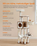 NEU Kratzbaum 165cm Höhle Hängematte honigbraun