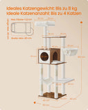 NEU Kratzbaum 165cm Höhle Hängematte honigbraun