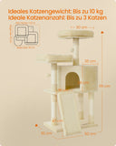 NEU Katzenkratzbaum 115 cm mit Kratzbrett hellgrau