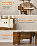 NEU Katzenkratzbaum 170 cm hoch mit Katzenklo-Schrank vintagebraun