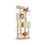 NEU Katzenkratzbaum 155 cm mit Plattformen und Hängematte beige