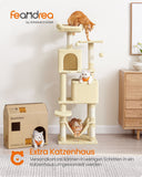 NEU Katzenkratzbaum 155 cm mit Plattformen und Hängematte beige
