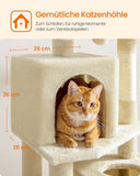 NEU Katzenkratzbaum 155 cm mit Plattformen und Hängematte beige