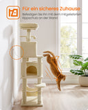 NEU Katzenkratzbaum 155 cm mit Plattformen und Hängematte beige