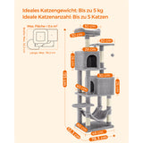 Neu Katzenbaum 49 x 4x 155 cm Hellgrau