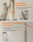 NEU Katzenkratzbaum deckenhoch 231-291 cm höhenverstellbar hellgrau