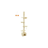 NEU Katzenkratzbaum deckenhoch 231-291 cm höhenverstellbar beige