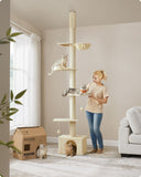 NEU Katzenkratzbaum deckenhoch 231-291 cm höhenverstellbar beige