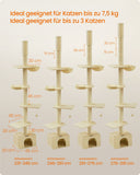 NEU Katzenkratzbaum deckenhoch 231-291 cm höhenverstellbar beige
