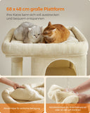 NEU Katzenkratzbaum XL mit großer Plattform beige