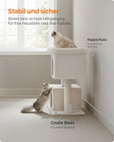 NEU Katzenkratzbaum XL mit großer Plattform cremeweiß
