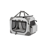 NEU Hundebox M aus Oxford-Gewebe mit Griffen 60 x 42 x 42 cm rauchgrau