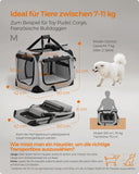NEU Hundebox M aus Oxford-Gewebe mit Griffen 60 x 42 x 42 cm rauchgrau