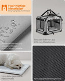 NEU Hundebox M aus Oxford-Gewebe mit Griffen 60 x 42 x 42 cm rauchgrau
