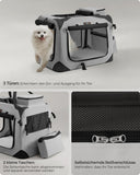 NEU Hundebox M aus Oxford-Gewebe mit Griffen 60 x 42 x 42 cm rauchgrau