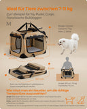 NEU Hundebox M aus Oxford-Gewebe mit Griffen 60 x 42 x 42 cm kamelbraun