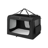 NEU Hundebox mit Griffen aus Metallrahmen 122 x 79 x 79 cm schwarz