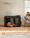 NEU Hundebox mit Griffen aus Metallrahmen 122 x 79 x 79 cm schwarz