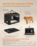 NEU Hundebox mit Griffen aus Metallrahmen 122 x 79 x 79 cm schwarz