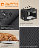 NEU Hundebox mit Griffen aus Metallrahmen 122 x 79 x 79 cm schwarz