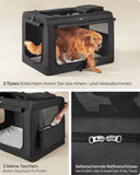 NEU Hundebox mit Griffen aus Metallrahmen 122 x 79 x 79 cm schwarz