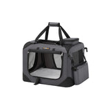 NEU Hundebox Metallrahmen mit Griffen 50 x 35 x 35 cm grau
