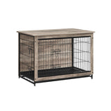 NEU Hundekäfig mit herausnehmbarem Tablett greige