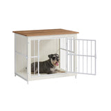 NEU Hundekäfig Möbel Indoor bis 20 kg weiß-braun