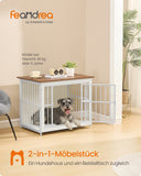 NEU Hundekäfig Möbel Indoor bis 20 kg weiß-braun