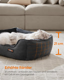 NEU Hundebett mit abnehmbarem und waschbarem Bezug 70 x 55 x 21 cm dunkelgrau
