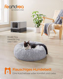 NEU Hundebett flauschig und waschbar Ombré Grau