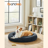 NEU Flauschiges Katzenbett Ø 100 cm grau