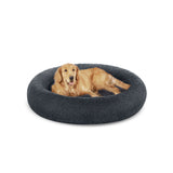 NEU Flauschiges Hundebett Ø 120 cm dunkelgrau