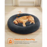 NEU Flauschiges Hundebett Ø 120 cm dunkelgrau