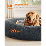 NEU Flauschiges Hundebett Ø 120 cm dunkelgrau