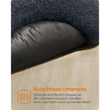 NEU Flauschiges Hundebett Ø 120 cm dunkelgrau