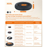 NEU Flauschiges Hundebett Ø 120 cm dunkelgrau