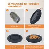 NEU Flauschiges Hundebett Ø 120 cm dunkelgrau