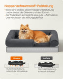 NEU Hundebett Bezug abnehmbar und waschbar 91 x 71 x 25 cm hellgrau