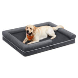 NEU Orthopädisches Hundebett weiche Polsterung 91 x 71 x 25 cm hellgrau