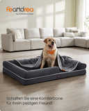 NEU Orthopädisches Hundebett weiche Polsterung 91 x 71 x 25 cm hellgrau
