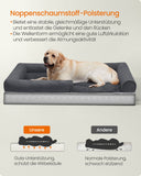 NEU Orthopädisches Hundebett weiche Polsterung 91 x 71 x 25 cm hellgrau