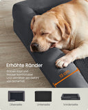 NEU Orthopädisches Hundebett weiche Polsterung 91 x 71 x 25 cm hellgrau