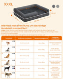 NEU Orthopädisches Hundebett weiche Polsterung 91 x 71 x 25 cm hellgrau