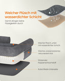 NEU Orthopädisches Hundebett weiche Polsterung 91 x 71 x 25 cm hellgrau