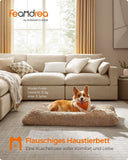 NEU Hundebett mit weicher Polsterung 110 x 73 cm hellgrau