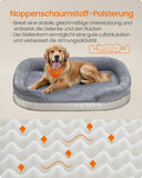 NEU Hundebett mit erhöhten Rändern 106 x 76 x 18 cm hellgrau