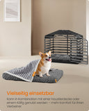 NEU Hundebett 95 x 60 cm Polsterung schiefergrau